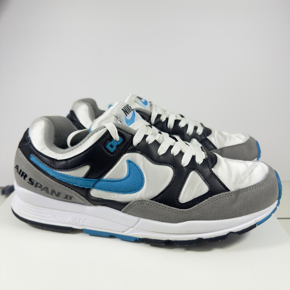 Nike Air Span II Recrafted Mens Size 11 Grey Blue White AH8047-001 Sneakers - Picture 6 of 15